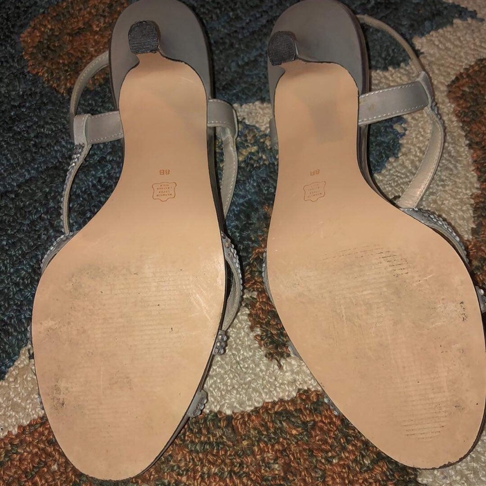 Sliver heels shoes